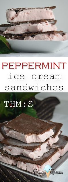 Peppermint Ice Cream Sandwiches