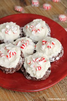 Peppermint Mocha Gooey Butter Cookies