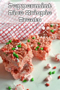 Peppermint Rice Krispie Treats