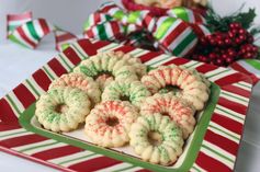 Peppermint Spritz Cookies