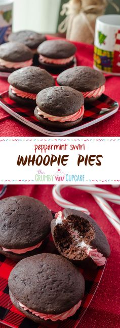 Peppermint Swirl Whoopie Pies