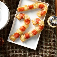 Pepperoni Pizza Candy Canes