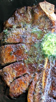 Perfect Porterhouse Steak with Parsley Shallot Butter