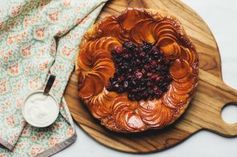 Persimmon and Cranberry Tarte Tatin