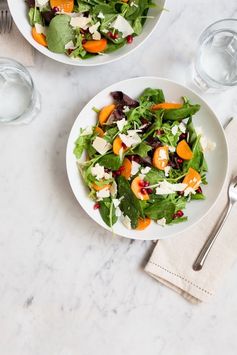 Persimmon and pomegranate salad