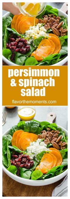 Persimmon and Spinach Salad