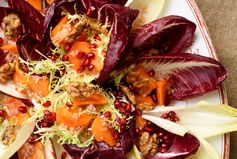 Persimmon Salad with Pomegranate and Walnuts