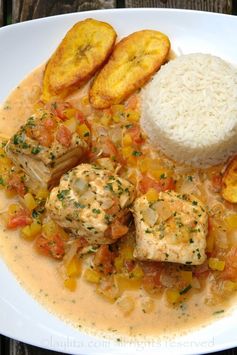 Pescado encocado or fish with coconut sauce