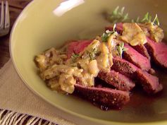 Petite Filet with Gorgonzola and Porcini Mushroom Sauce