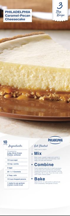 PHILADELPHIA 3-STEP Caramel-Pecan Cheesecake