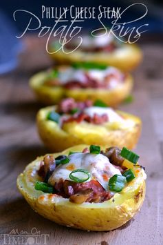 Philly Cheese Steak Potato Skins