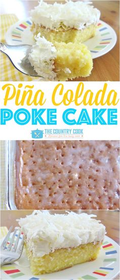 Piña Colada Poke Cake