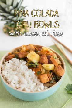 Pina colada tofu bowls with coconut rice