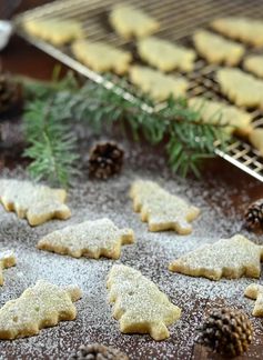 Pine Needle Shortbread Cookies