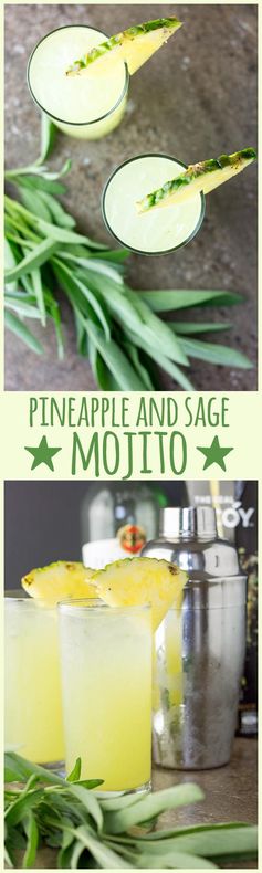 Pineapple and sage mojito