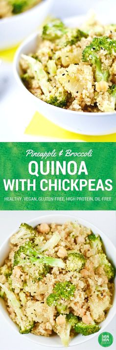 Pineapple Broccoli Quinoa with Chickpeas