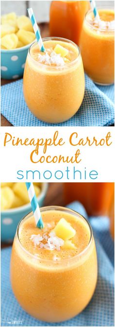 Pineapple Carrot Coconut Smoothie