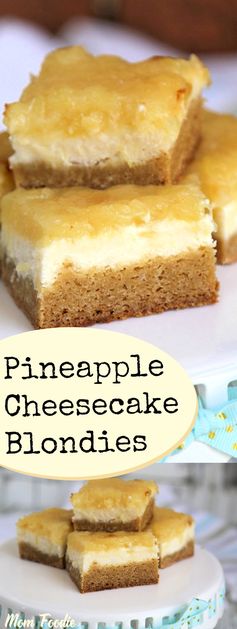 Pineapple Cheesecake Blondie Bars