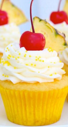 Pineapple Cream Cupcakes