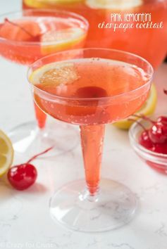 Pink Lemontini Champagne Cocktail