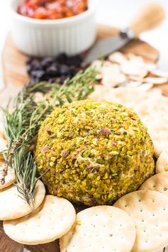 Pistachio-Crusted Vegan Cheese Ball