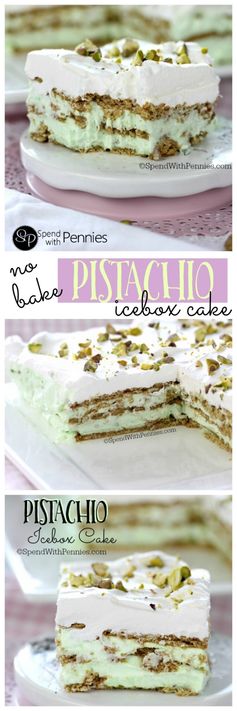 Pistachio Icebox Cake