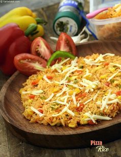 Pizza Rice ( Tiffin Treats