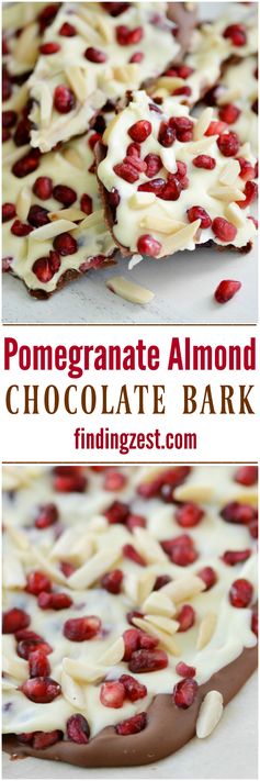 Pomegranate Almond Chocolate Bark