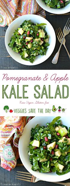 Pomegranate and Apple Kale Salad