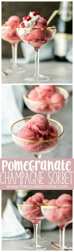 Pomegranate Champagne Sorbet