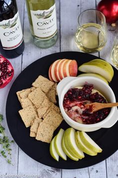 Pomegranate Cranberry Baked Brie