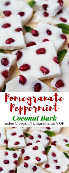 Pomegranate Peppermint Coconut Bark