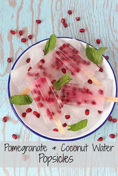 Pomegrante Coconut Water Popsicles