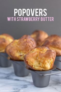 Popovers with Strawberry Butter