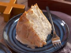 Poppy Seed and Lemon Angel Food Cake