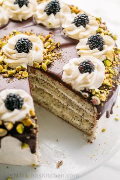 Poppy Seed Cake with Chocolate Ganache