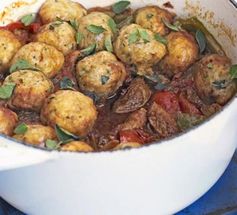 Pork goulash with herby dumplings