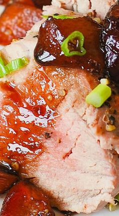 Pork Tenderloin with Sweet Balsamic Plum Sauce-Glaze