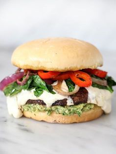 Portobello Mushroom Burger with Avocado Chimichurri