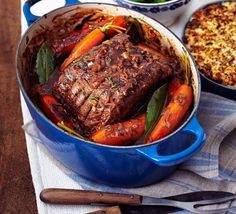 Pot-roast beef with French onion gravy