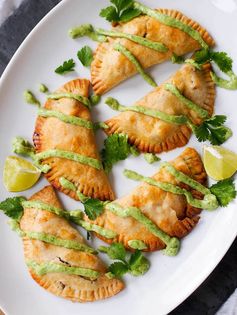 Potato and Goat Cheese Empanadas with Avocado Chimichurri