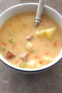 Potato White Cheddar Sausage Soup