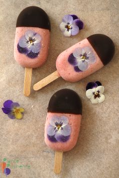 Pretty in Pink Wild Flower Pansy Popsicles