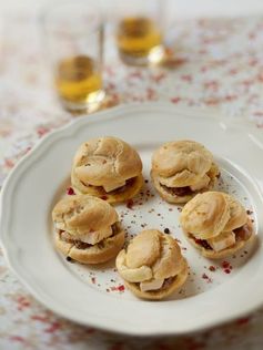 Profiteroles de foie gras et sa compotée de figues au Montbazillac