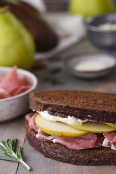 Prosciutto & Pear Sandwiches with Herbed Parmesan Mayo