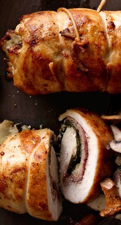 Prosciutto-Stuffed Chicken with Mushroom Sauce