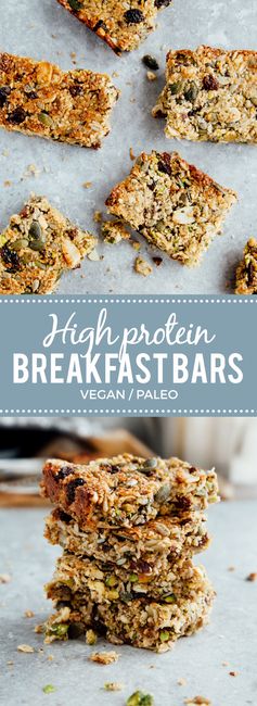 Protein Breakfast Bars (Vegan + Paleo