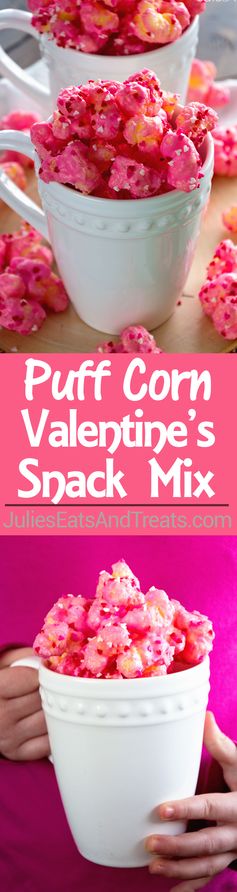 Puff Corn Valentines Snack Mix + Video