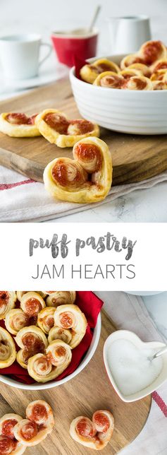 Puff Pastry Jam Hearts for your Valentine