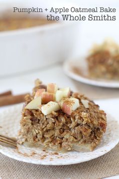 Pumpkin + Apple Oatmeal Bake